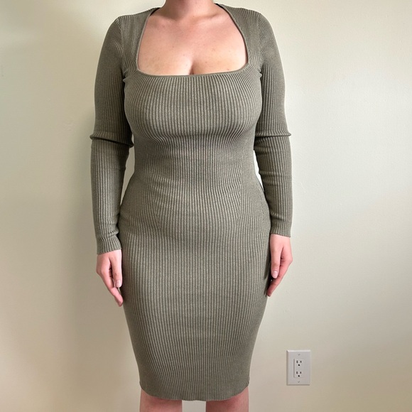 H&M ribbed tight maxi dress - Picture 1 of 4